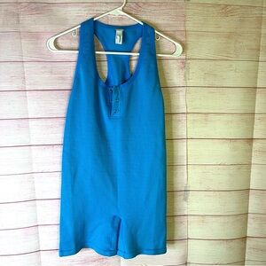 Colsie turquoise Blue‎ One Piece Razor Back Jumper Romper Size Large